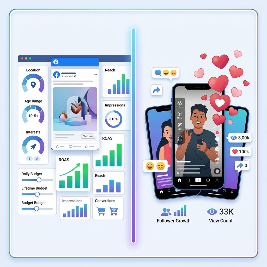 Meta Ads vs Publicidad Orgánica en Redes Sociales